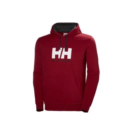 Zdjęcie produktu Helly Hansen Logo Hoodie 33977-215, Męskie, Czerwone, bluzy, bawełna, rozmiar: M