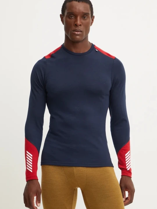Zdjęcie produktu Helly Hansen longsleeve funkcyjny wełniany LIFA MERINO granatowy