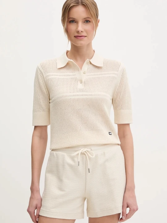 Zdjęcie produktu Helly Hansen polo bawełniane SALT beżowy