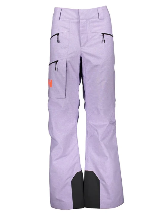 Zdjęcie produktu Helly Hansen Spodnie narciarskie "Powderqueen" w kolorze fioletowym rozmiar: L