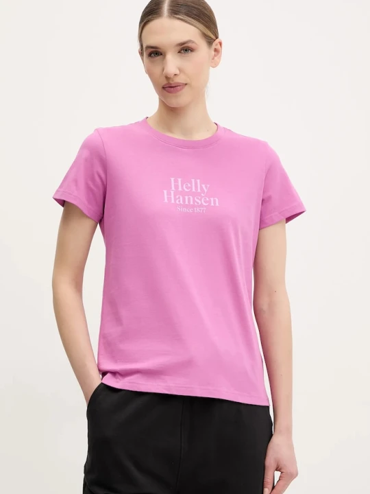 Zdjęcie produktu Helly Hansen t-shirt bawełniany CORE GRAPHIC różowy