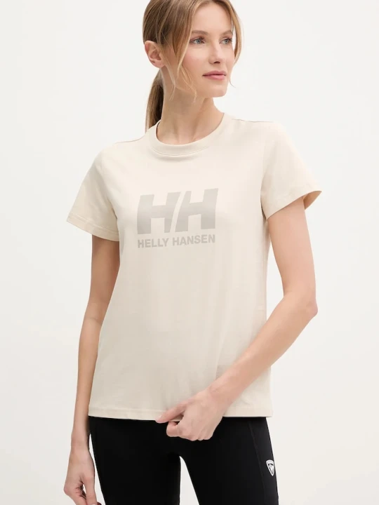 Zdjęcie produktu Helly Hansen t-shirt bawełniany HH LOGO beżowy