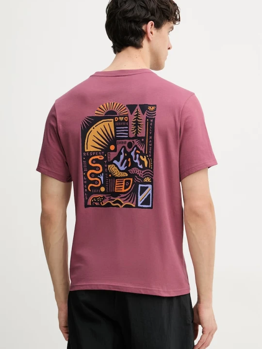 Zdjęcie produktu Helly Hansen T-shirt męski bawełniany MASSIF GRAPHIC różowy