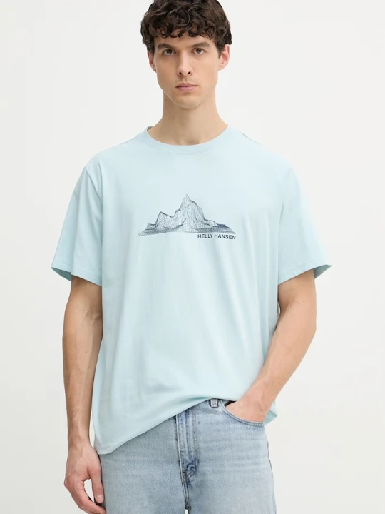 Zdjęcie produktu Helly Hansen T-shirt męski bawełniany MASSIF GRAPHIC niebieski