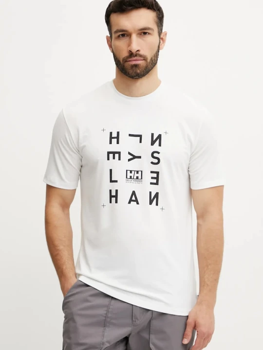 Zdjęcie produktu Helly Hansen t-shirt SKOG RECYCLED GRAPHIC biały