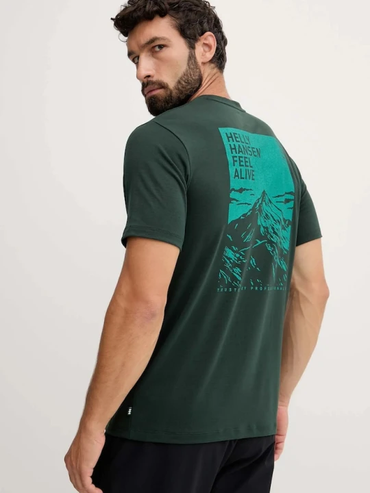 Zdjęcie produktu Helly Hansen t-shirt SKOG RECYCLED GRAPHIC zielony