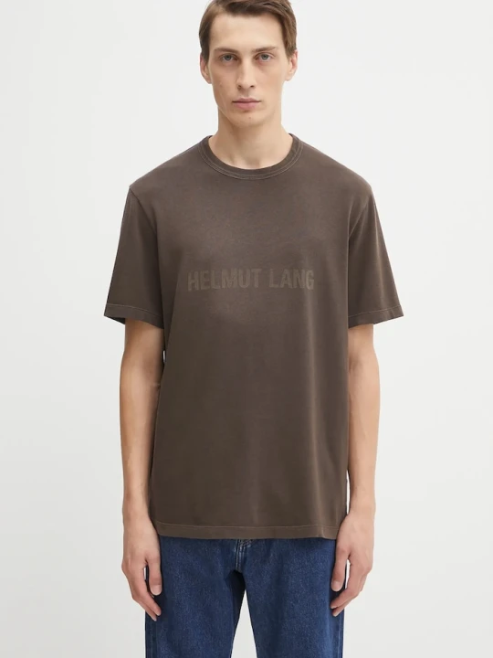 Zdjęcie produktu Helmut Lang t-shirt bawełniany brązowy