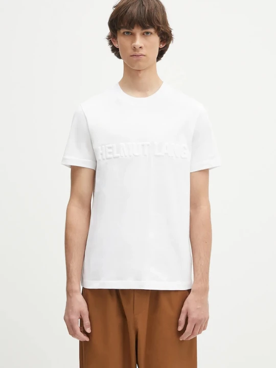 Zdjęcie produktu Helmut Lang t-shirt bawełniany EMBOSSED.TEE.ROUNDED