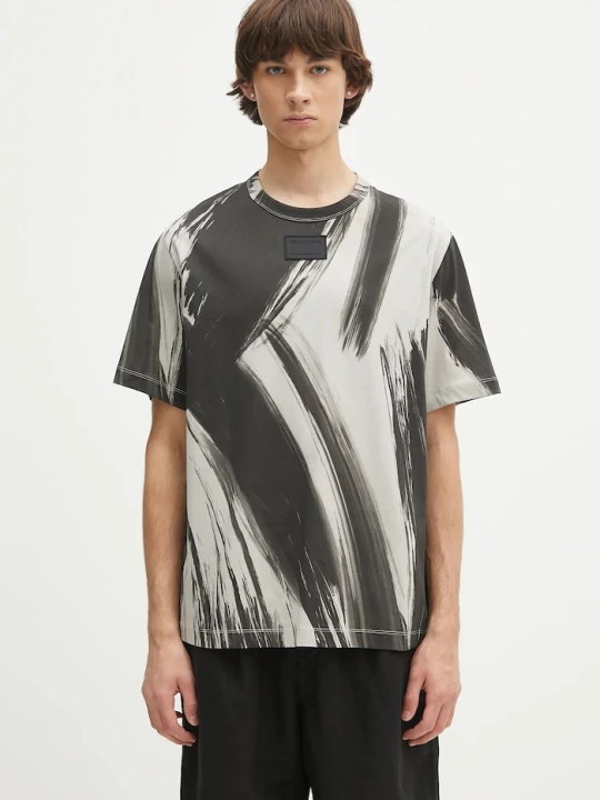 Zdjęcie produktu Helmut Lang t-shirt bawełniany FEATHER.T.BRUSHSTROK szary