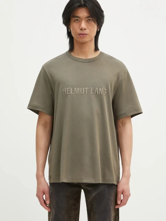 Zdjęcie produktu Helmut Lang t-shirt bawełniany Logo Ov Tee.Hvy Ever zielony