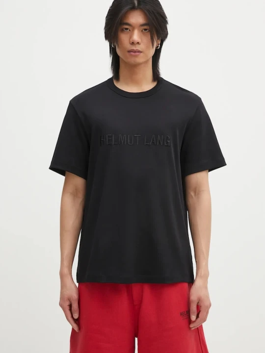 Zdjęcie produktu Helmut Lang t-shirt bawełniany Logo Ov Tee.Hvy Ever czarny