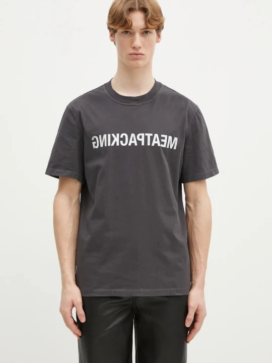 Zdjęcie produktu Helmut Lang t-shirt bawełniany Meatpacking T.Mal Lt szary