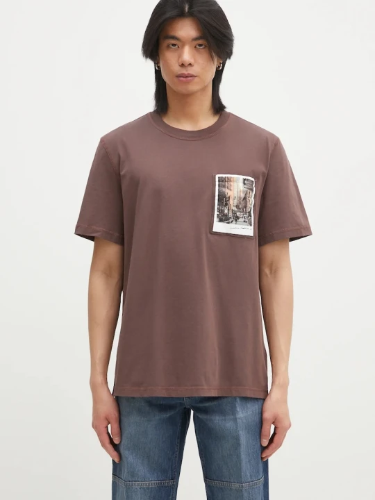 Zdjęcie produktu Helmut Lang t-shirt bawełniany Pstcard T Dtown.Mal