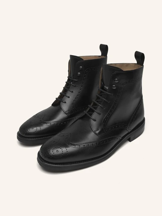 Zdjęcie produktu Henry Stevens Botki Sznurowane Winston fbdb2 schwarz CZARNY