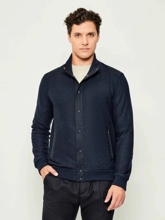 Zdjęcie produktu Herno Kardigan | Regular Fit | z dodatkiem wełny granatowy