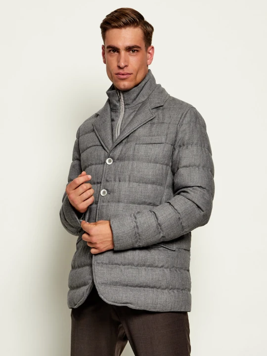 Zdjęcie produktu Herno Kurtka 2w1 | Regular Fit | z dodatkiem wełny szary