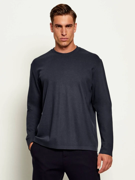 Zdjęcie produktu Herno Sweter | Regular Fit | z dodatkiem kaszmiru granatowy