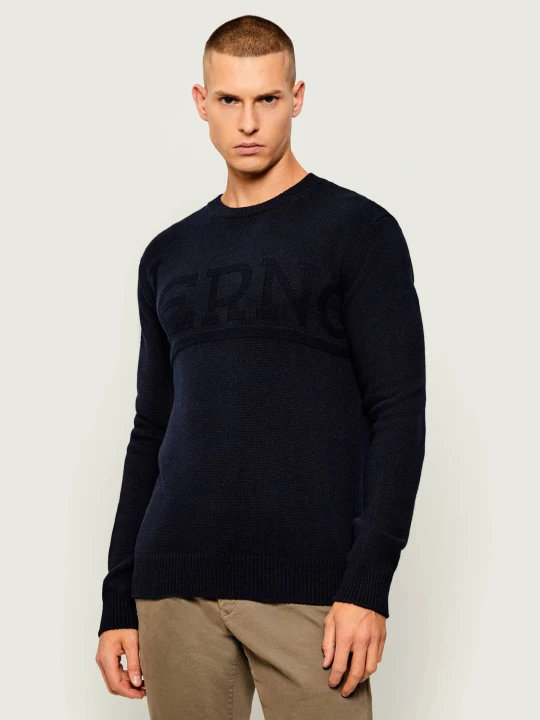 Zdjęcie produktu Herno Wełniany sweter | Regular Fit granatowy