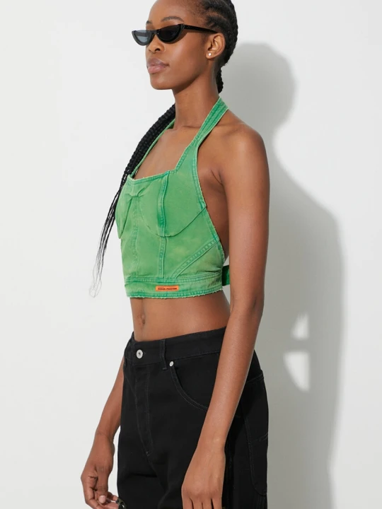 Zdjęcie produktu Heron Preston top jeansowy Distressed Canvas Corset Bra