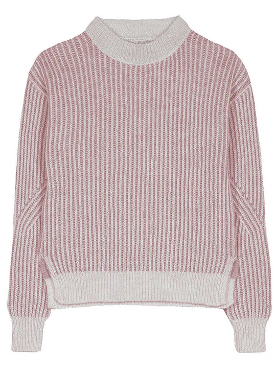 Zdjęcie produktu Herrlicher Sweter "Liannie" w kolorze jasnoróżowo-kremowym rozmiar: XL