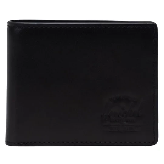 Zdjęcie produktu Herschel Hank Leather RFID Wallet 11151-00001, Unisex, Czarne, portfele, skóra licowa, rozmiar: One size