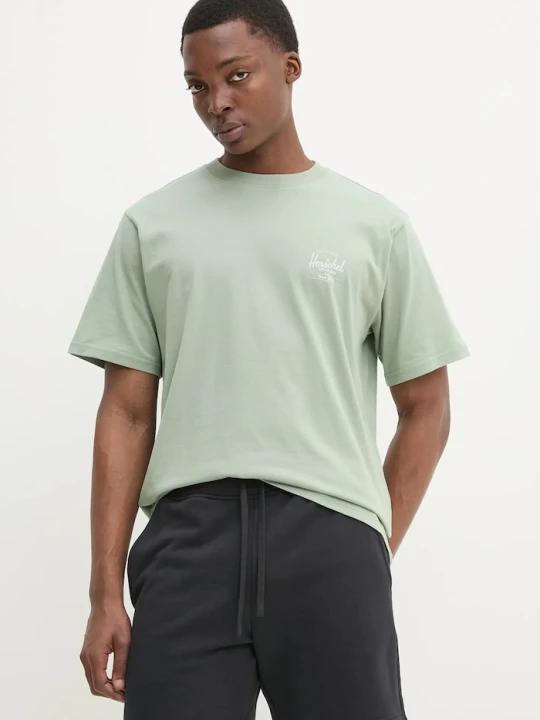 Zdjęcie produktu Herschel t-shirt bawełniany zielony