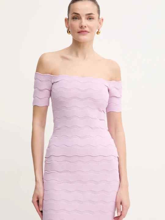 Zdjęcie produktu Herve Leger bluzka Lainey Hervé Léger fioletowy