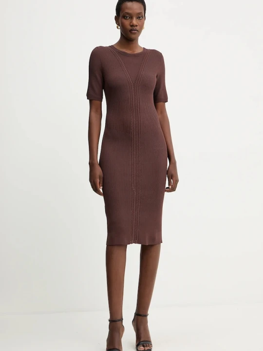 Zdjęcie produktu Herve Leger sukienka Alina Hervé Léger brązowy