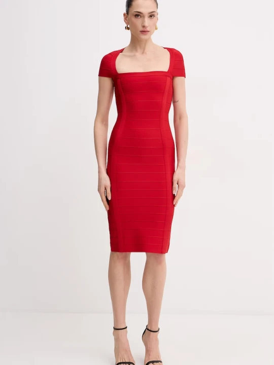 Zdjęcie produktu Herve Leger sukienka bodycon Hervé Léger czerwony