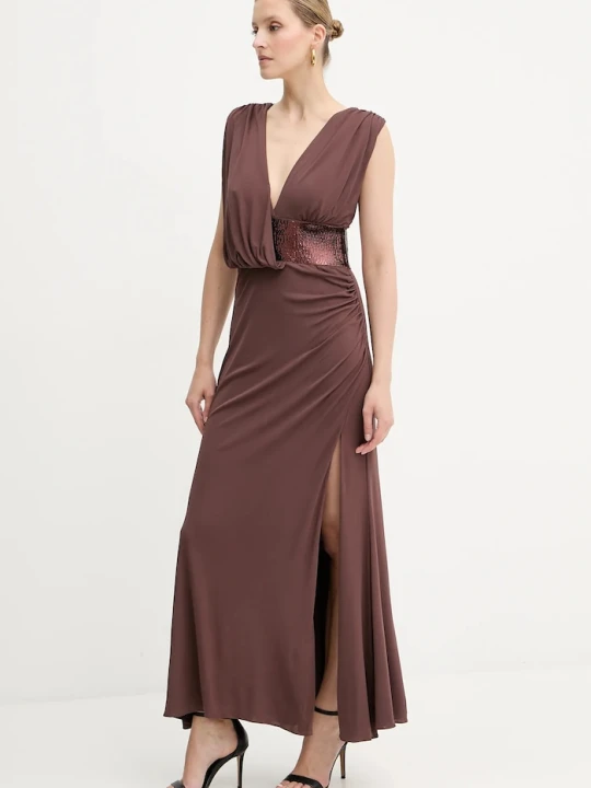 Zdjęcie produktu Herve Leger sukienka Lucille Hervé Léger brązowy