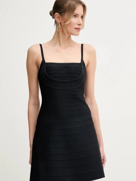 Zdjęcie produktu Herve Leger sukienka Milly Hervé Léger granatowy