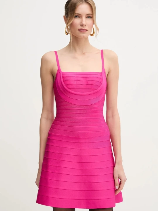 Zdjęcie produktu Herve Leger sukienka Milly Hervé Léger różowy