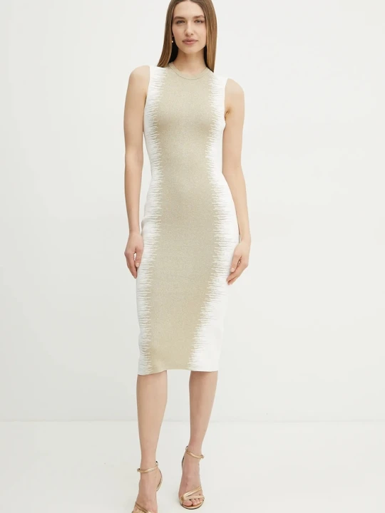 Zdjęcie produktu Herve Leger sukienka Ruby Hervé Léger złoty