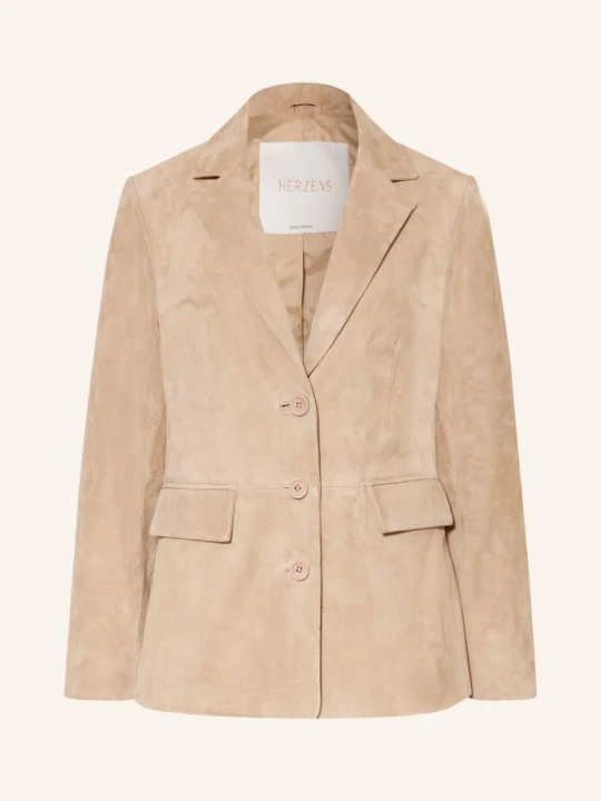 Zdjęcie produktu Herzens Skórzana Marynarka beige