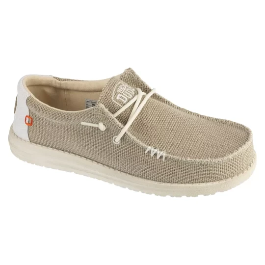 Zdjęcie produktu Hey Dude Wally Braided 40003-1LB, Męskie, Beżowe, buty sneakers, tkanina, rozmiar: 41