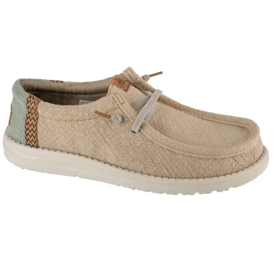 Zdjęcie produktu Hey Dude Wally Jute 43085-1UH, Męskie, Beżowe, buty sneakers, tkanina, rozmiar: 41