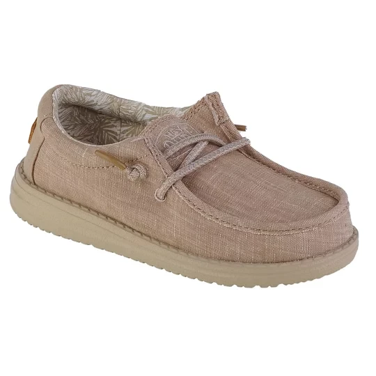 Zdjęcie produktu Hey Dude Wally Youth Basic 40041-205, Dla chłopca, Beżowe, buty sneakers, tkanina, rozmiar: 30