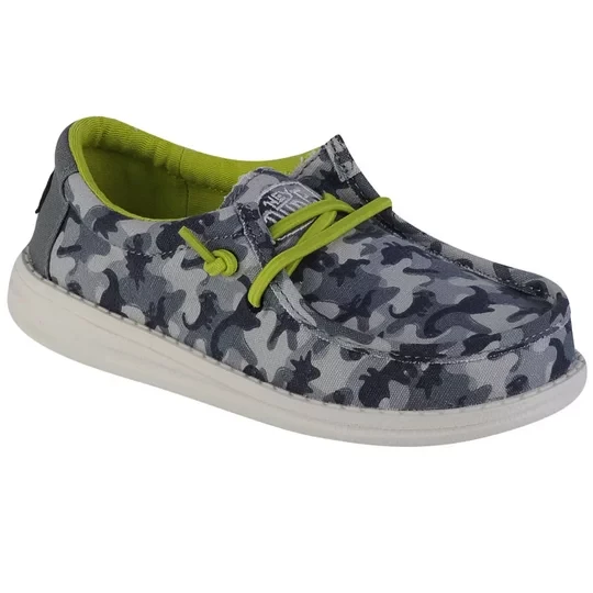 Zdjęcie produktu Hey Dude Wally Youth Camodino 40043-425, Dla chłopca, Szare, buty sneakers, tkanina, rozmiar: 30