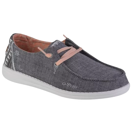Zdjęcie produktu Hey Dude Wendy Boho 40054-030, Damskie, Szare, buty sneakers, tkanina, rozmiar: 36