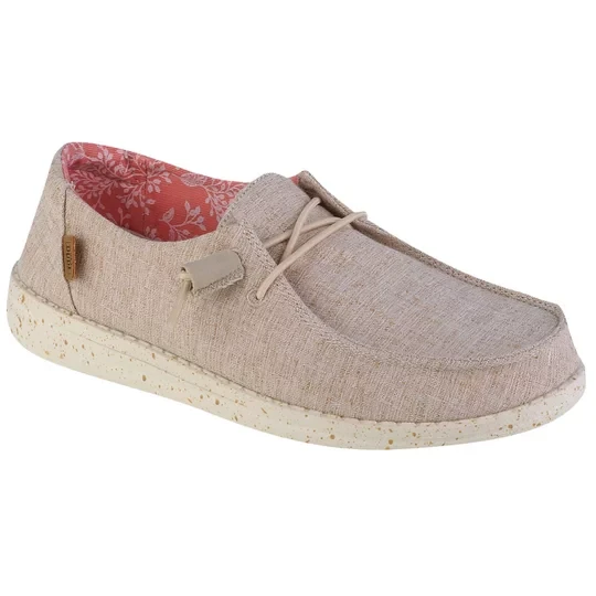 Zdjęcie produktu Hey Dude Wendy Chambray 40058-2BK, Damskie, Beżowe, buty sneakers, tkanina, rozmiar: 37