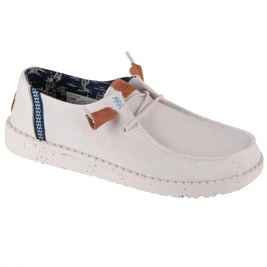 Zdjęcie produktu Hey Dude Wendy Washed 40297-100, Męskie, Białe, buty sneakers, tkanina, rozmiar: 40