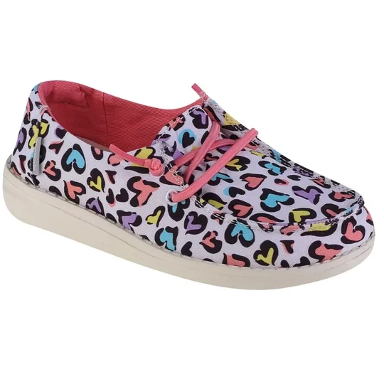 Zdjęcie produktu Hey Dude Wendy Youth 130120170, Dla dziewczynki, Białe, buty sneakers, tkanina, rozmiar: 30