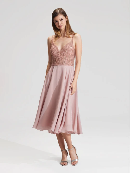 Zdjęcie produktu Hey Kyla Sukienka koktajlowa 5AC106HK Różowy Slim Fit