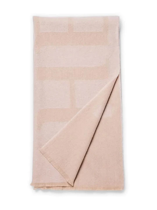 Zdjęcie produktu Hey Marly Wełniany szal "Signature" w kolorze jasnoróżowym - 200 x 55 cm rozmiar: onesize
