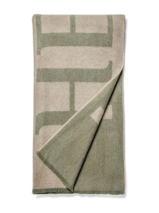 Zdjęcie produktu Hey Marly Wełniany szal "Signature" w kolorze khaki - 200 x 55 cm rozmiar: onesize