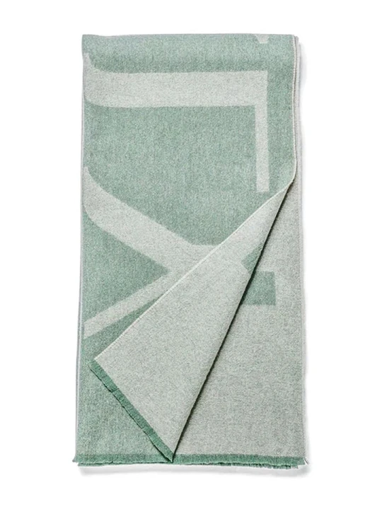 Zdjęcie produktu Hey Marly Wełniany szal "Signature" w kolorze zielonym - 200 x 55 cm rozmiar: onesize