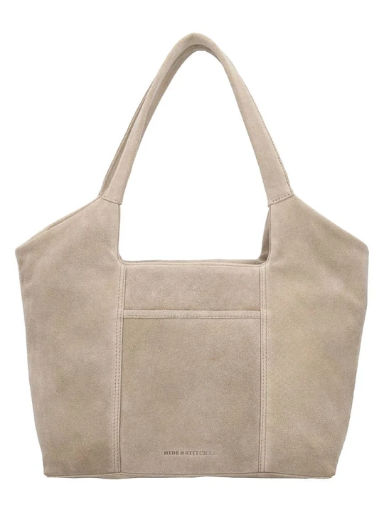 Zdjęcie produktu HIDE & STITCHES Skórzana torebka "Brazos" w kolorze beżowym - 38 x 23 x 11 cm rozmiar: onesize