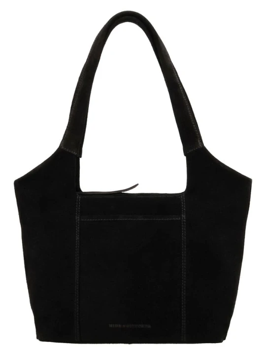 Zdjęcie produktu HIDE & STITCHES Skórzana torebka "Brazos" w kolorze czarnym - 38 x 23 x 11 cm rozmiar: onesize