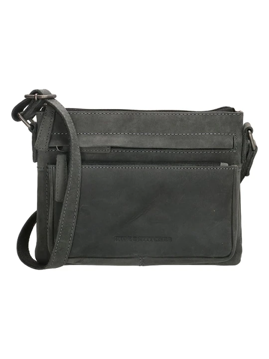 Zdjęcie produktu HIDE & STITCHES Skórzana torebka w kolorze antracytowym - 23 x 17 x 5 cm rozmiar: onesize
