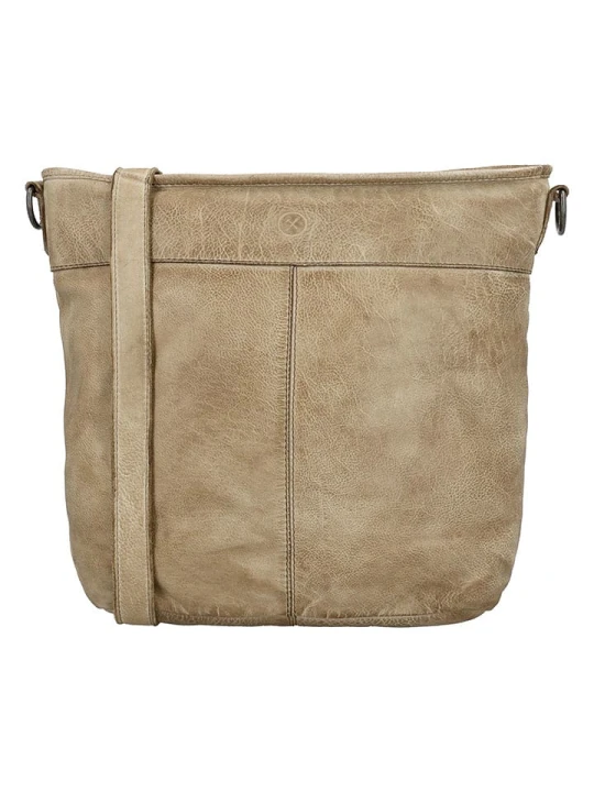 Zdjęcie produktu HIDE & STITCHES Skórzana torebka w kolorze beżowym - 35 x 30 x 10 cm rozmiar: onesize